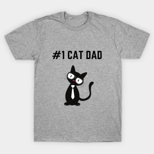 #1 Cat Dad T-Shirt